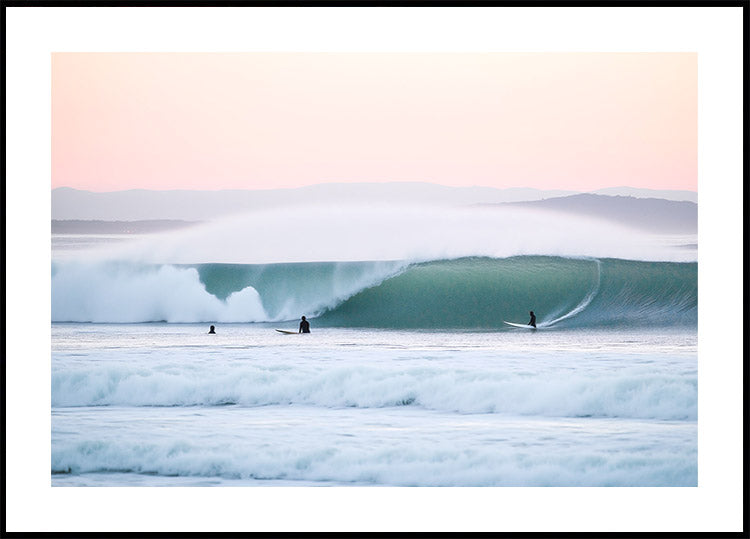 Sunset Barrel Surf, Coastal Calm Wall Art Plakat - Posterbox.dk