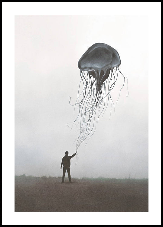 Surreal Jellyfish Balloon Plakat - Posterbox.dk