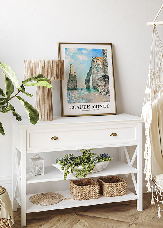 The Cliffs at Étretat, Claude Monet Plakat - Posterbox.dk