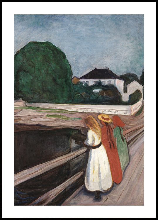 The Girls on the Bridge by Edvard Munch Plakat - Posterbox.dk