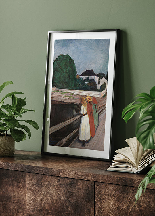 The Girls on the Bridge by Edvard Munch Plakat - Posterbox.dk