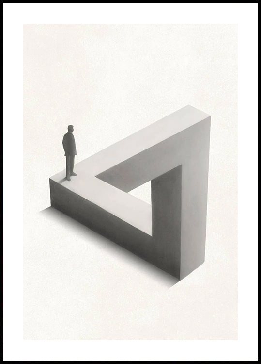 The Illusion of Progress, Penrose Triangle Plakat - Posterbox.dk
