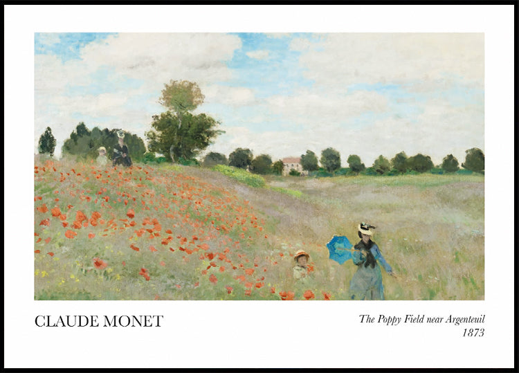 The Poppy Field near Argenteuil Plakat - Posterbox.dk