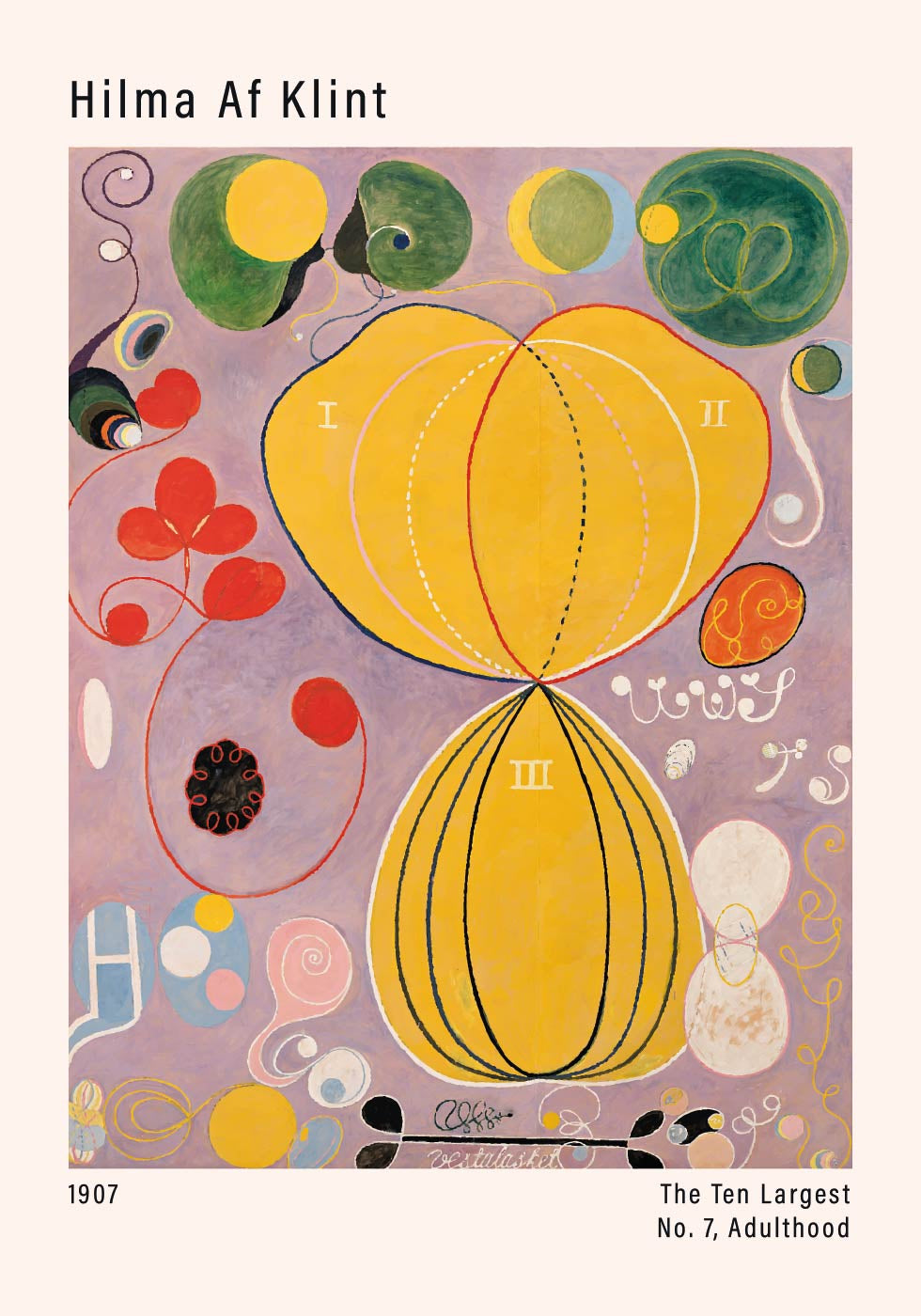 The Ten Largest, No. 7, Adulthood by Hilma af Klint Plakat - Posterbox.dk
