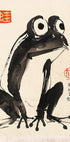 Thoughtful Frog, Japanese Sumi-e Illustration Plakat - Posterbox.dk
