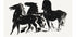 Three Black Horses, Dynamic Ink Sketch By Leo Gestel 1935–1936 Plakat - Posterbox.dk