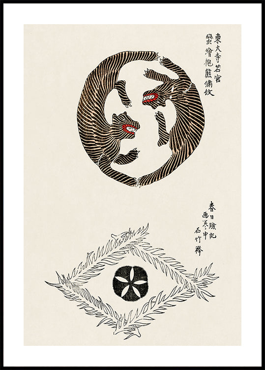 Tigers Print, Taguchi Tomoki Japanese Art Plakat - Posterbox.dk