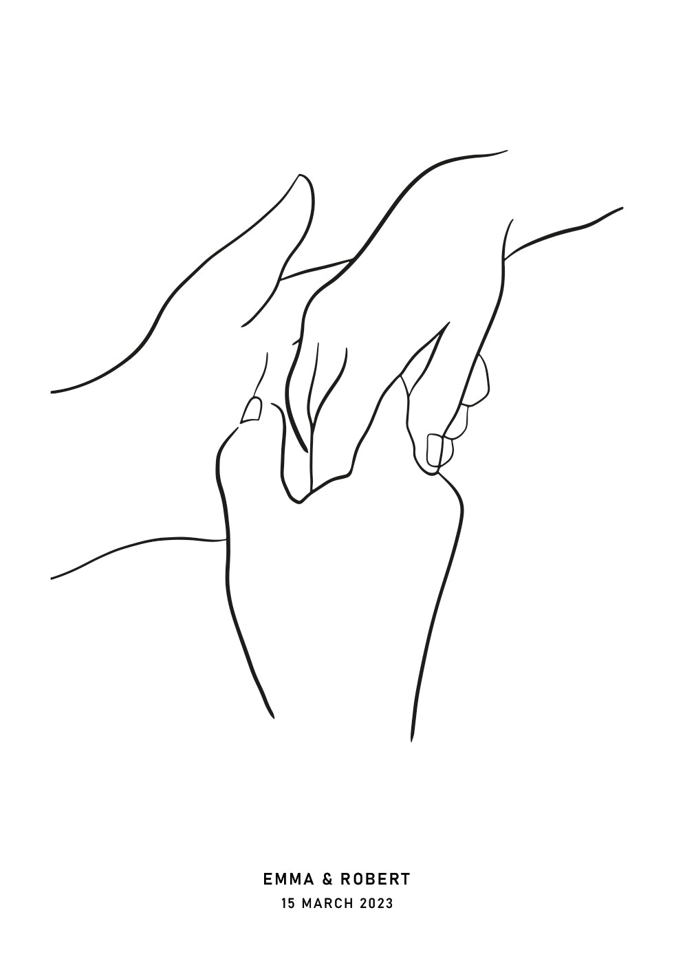 Together - Personalized Line Art Plakat - Posterbox.dk