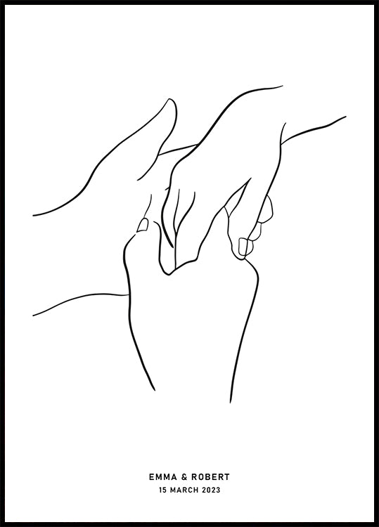 Together - Personalized Line Art Plakat - Posterbox.dk