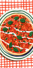 Tomato & Basil Pizza, Italian Food Art Plakat - Posterbox.dk