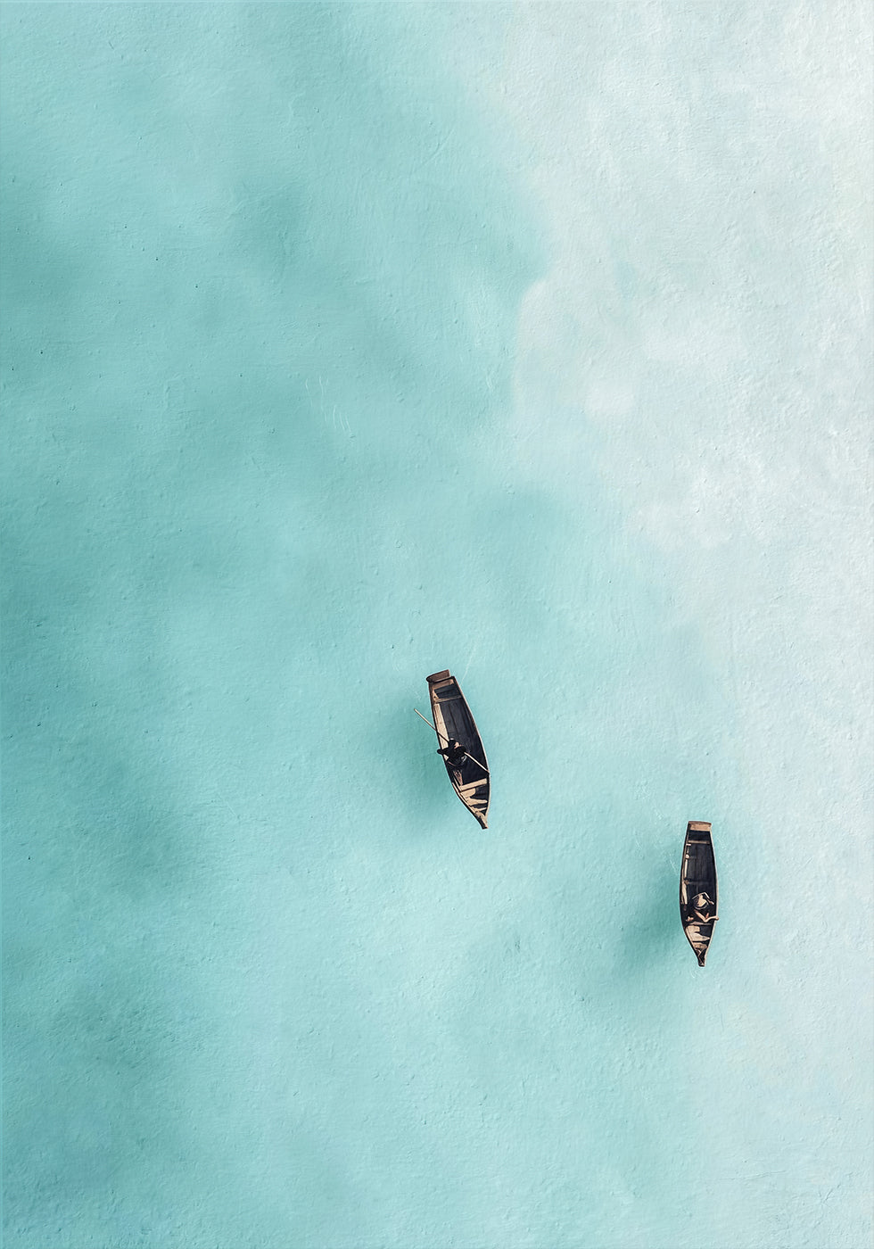 Tranquil Boats Ocean Aerial Plakat - Posterbox.dk