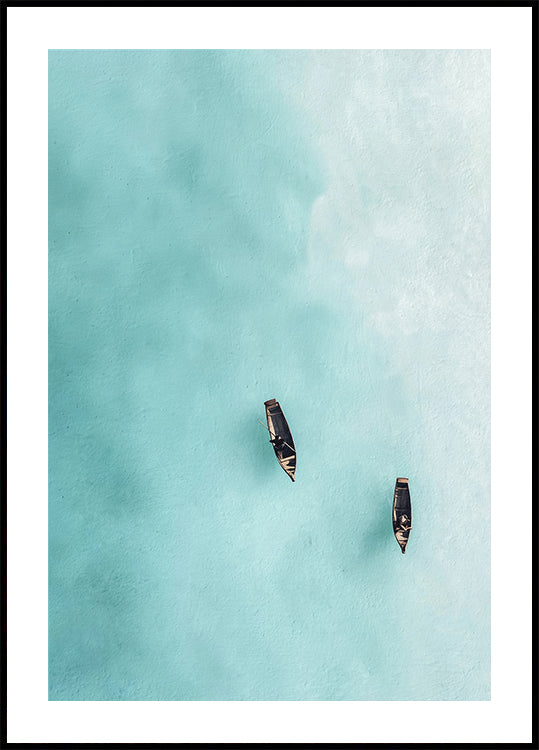 Tranquil Boats Ocean Aerial Plakat - Posterbox.dk