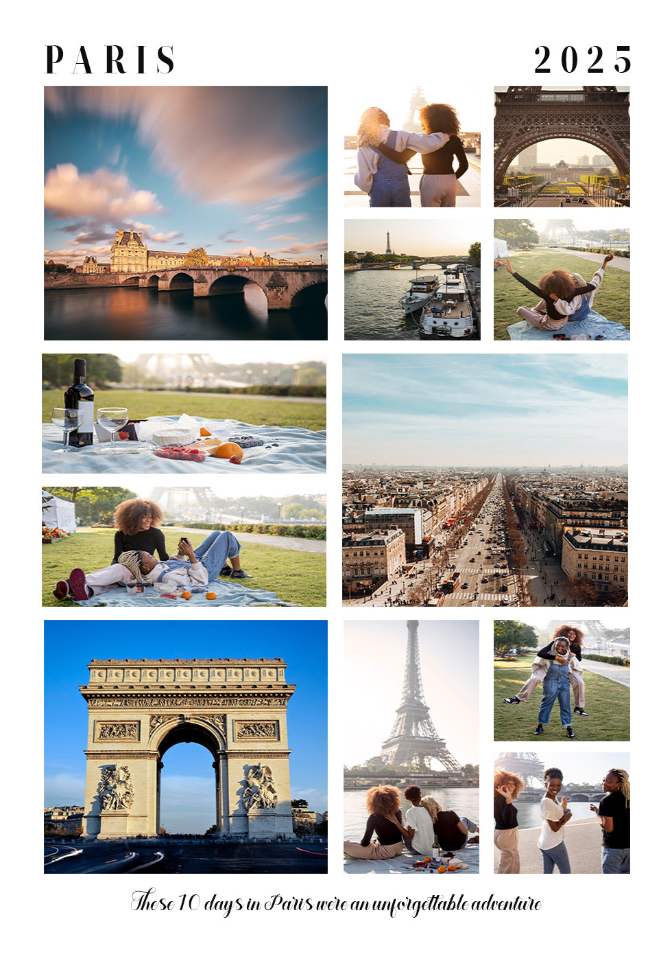 Travel Memories Personalized Photo Collage Plakat - Posterbox