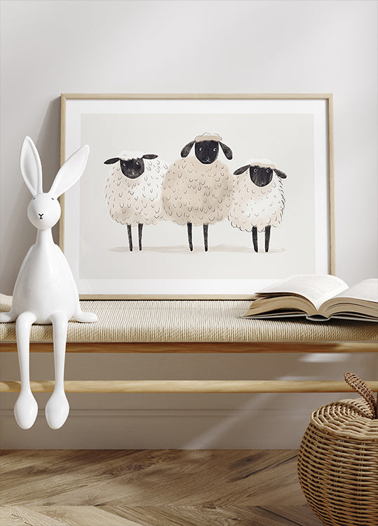 Trio Of Sheep Plakat - Posterbox.dk