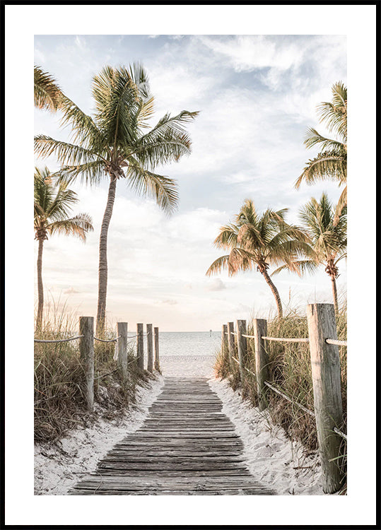 Tropical Beach Path Plakat - Posterbox.dk