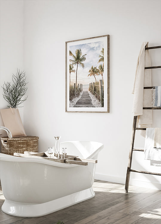 Tropical Beach Path Plakat - Posterbox.dk