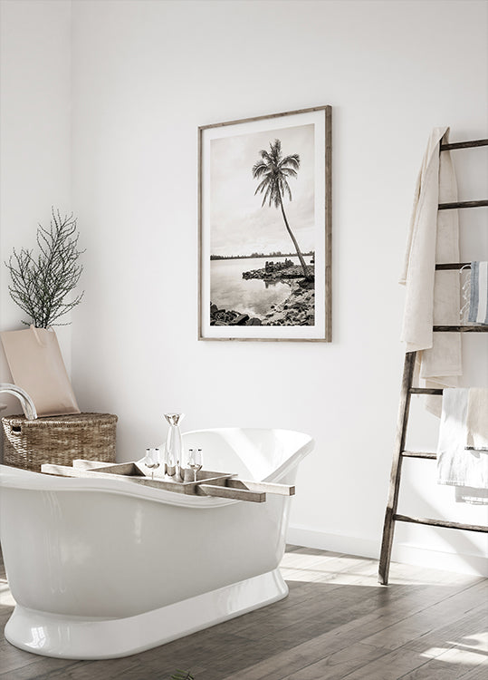 Tropical Palm on Beach Plakat - Posterbox.dk