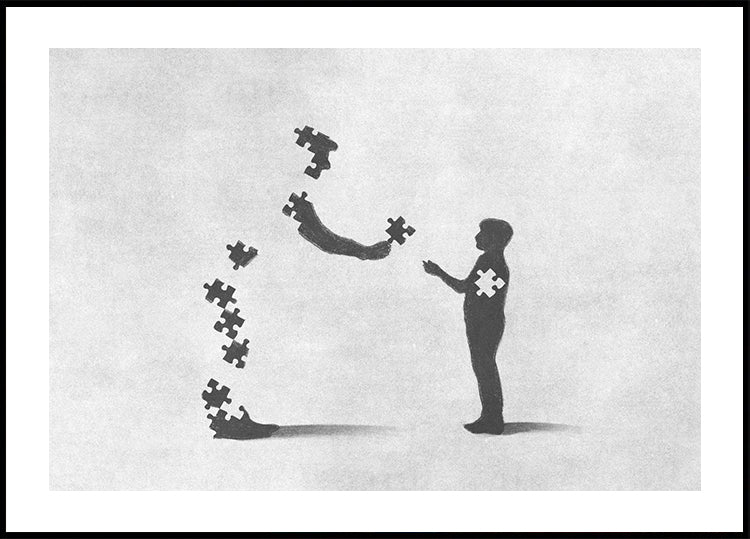 True Sacrifice, Puzzle Piece Silhouette Plakat - Posterbox.dk