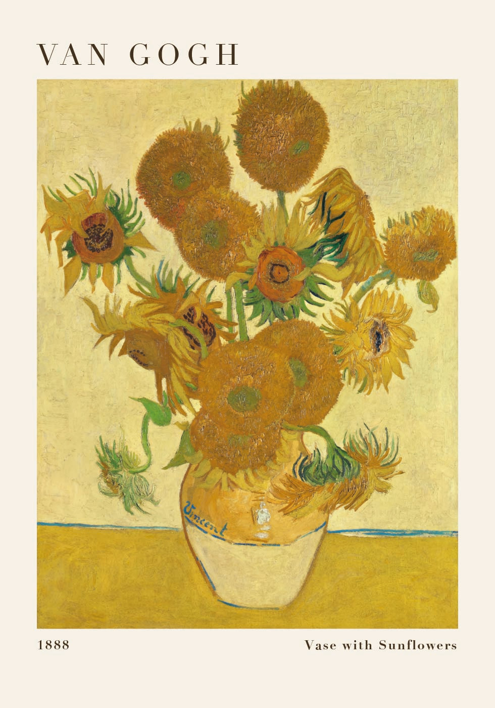 Vase with Sunflowers by Vincent van Gogh Plakat - Posterbox.dk