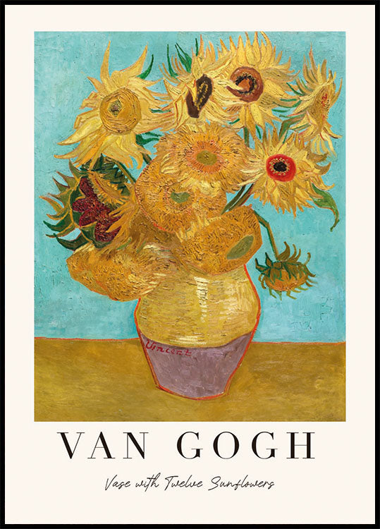 Vase with Twelve Sunflowers Plakat - Posterbox.dk
