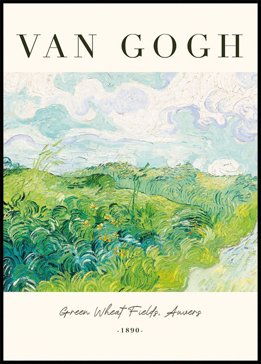 Vincent van Gogh - Green Wheat Fields, Auvers Plakat - Posterbox.dk