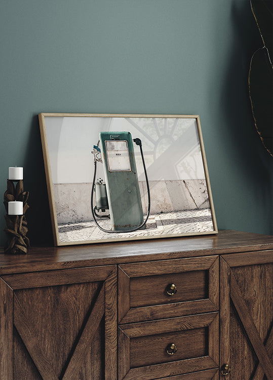 Vintage Gas Pump Plakat - Posterbox.dk