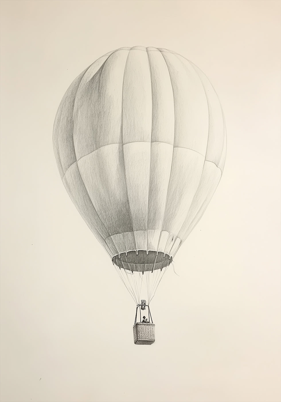 Vintage Hot Air Balloon Sketch Plakat - Posterbox.dk