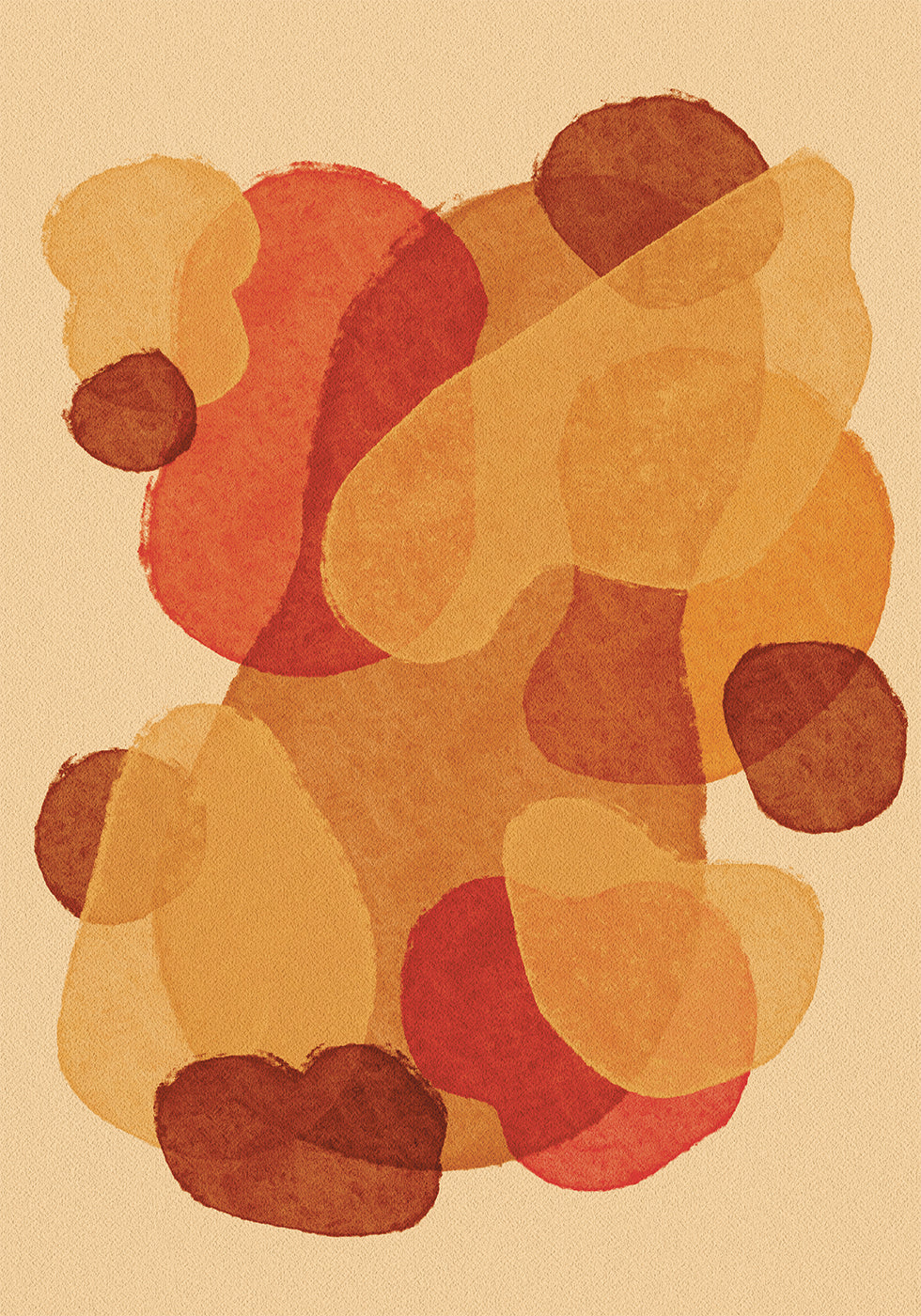 Warm Abstract Shapes Plakat - Posterbox.dk