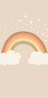 Warm Rainbow And Stars Plakat - Posterbox.dk