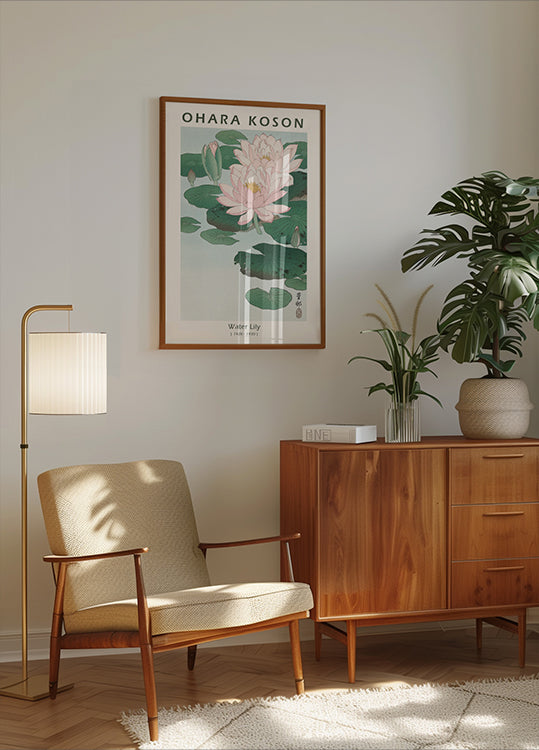 Water Lily, Japanese Woodblock By Ohara Koson Plakat - Posterbox.dk