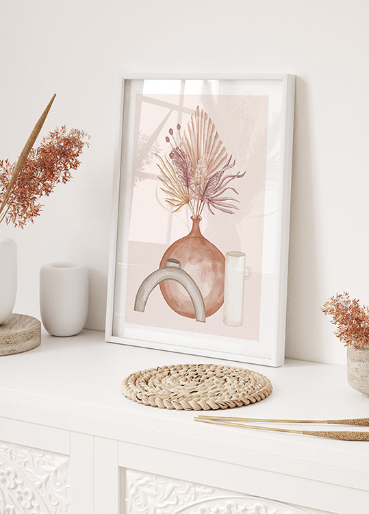 Watercolor Autumn Dry Bouquet Plakat - Posterbox.dk