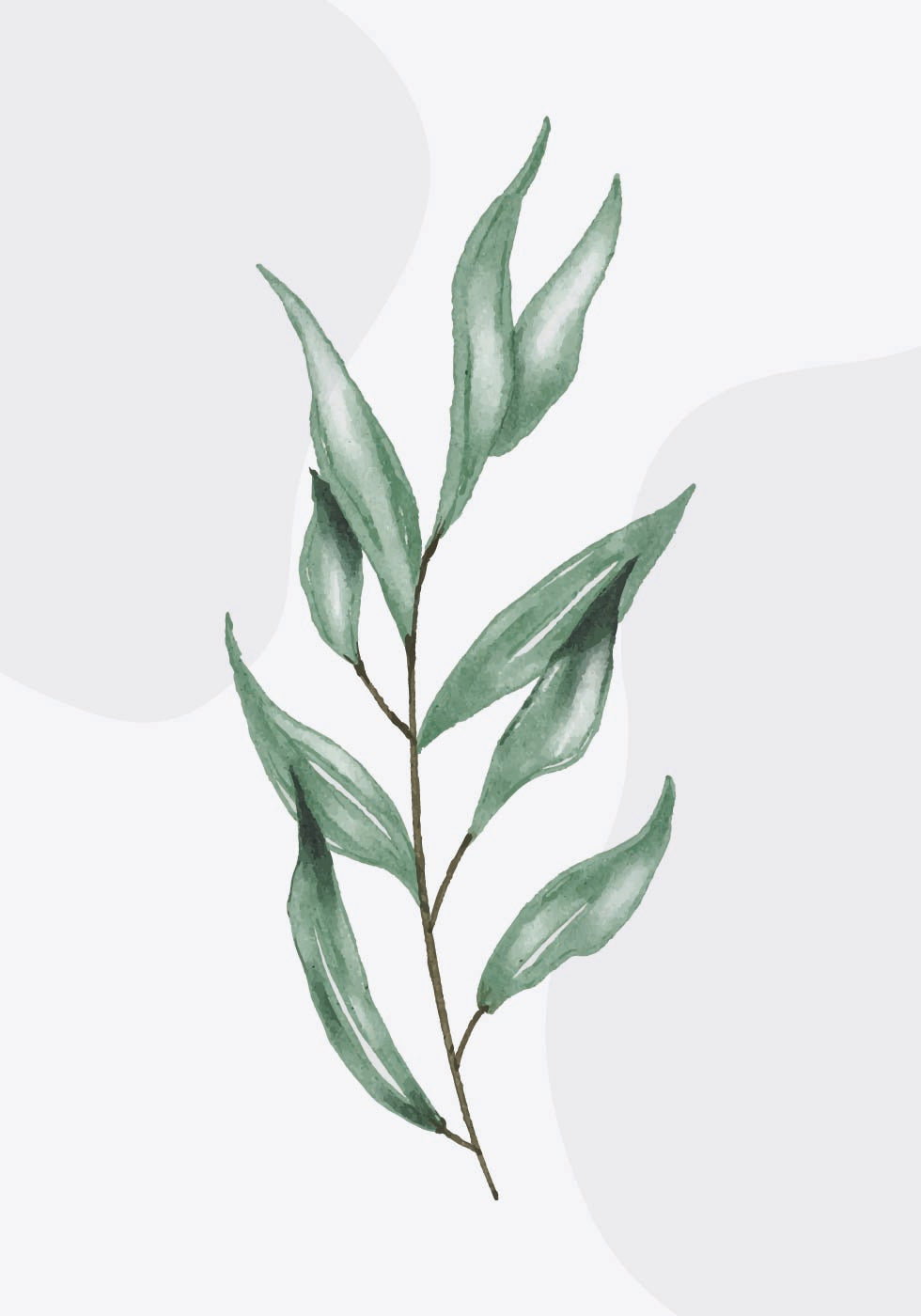 Watercolor Leaf Plakat - Posterbox.dk