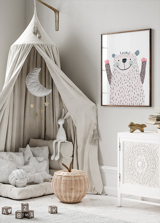 Waving Bear Plakat - Posterbox.dk