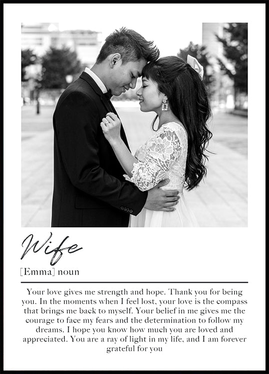 Wife Personalized Plakat - Posterbox.dk