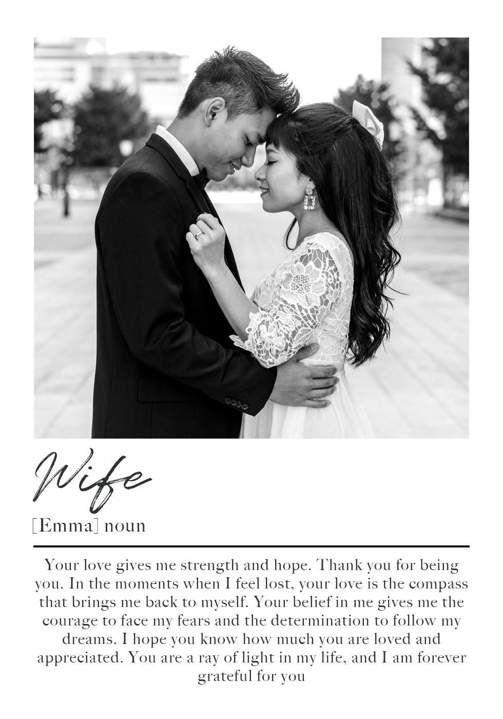 Wife Personalized Plakat - Posterbox.dk