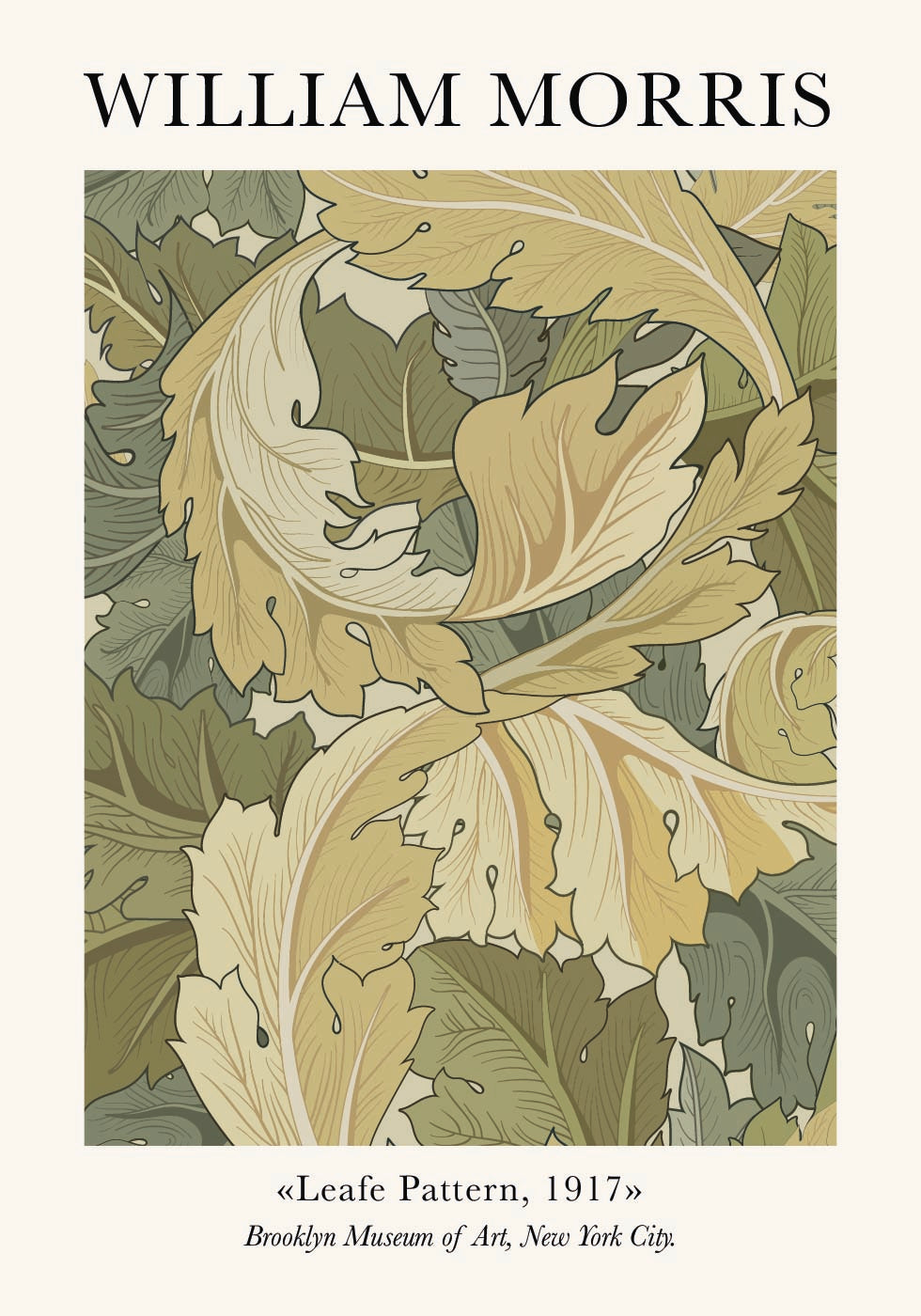 William Morris Leafe Pattern Plakat - Posterbox.dk