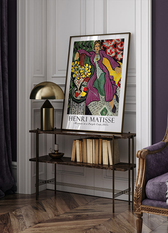 Woman in a Purple Coat Plakat - Posterbox.dk
