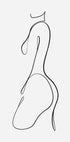a line drawing of a woman's back