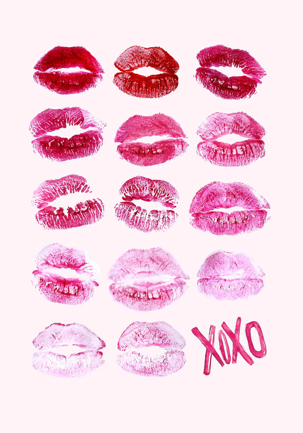 XOXO Lips Plakat - Posterbox.dk