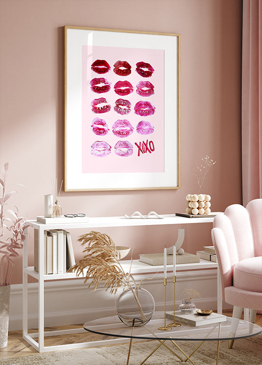 XOXO Lips Plakat - Posterbox.dk