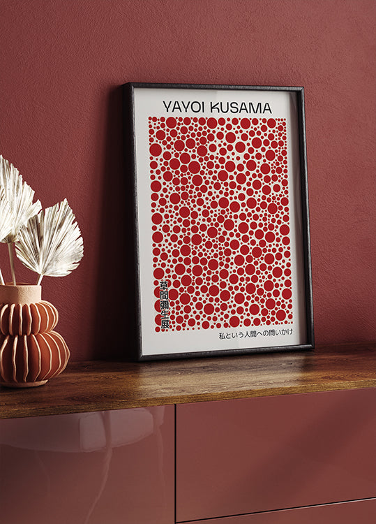 Yayoi Kusama, Red Dots Contemporary Art Plakat - Posterbox.dk