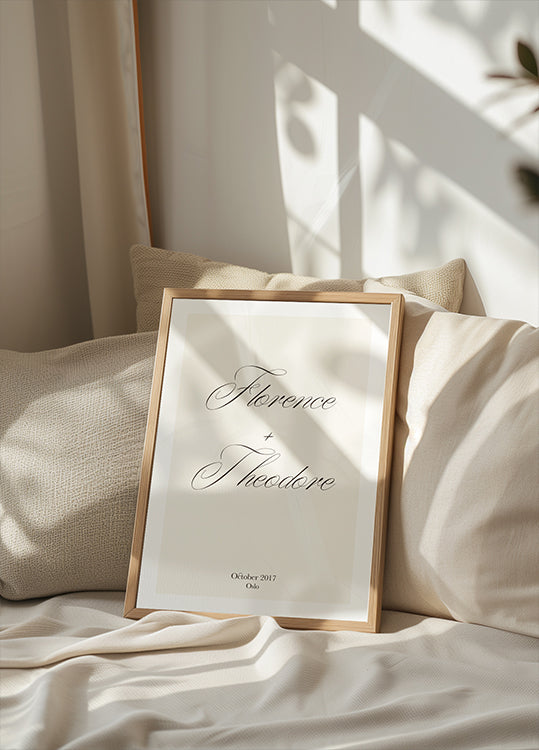 You + Me, Couple Names Plakat - Posterbox.dk