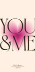 You & Me, Pink Heart, Personalized Couple Plakat - Posterbox.dk