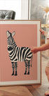 Zebra Illustration Plakat - Posterbox.dk