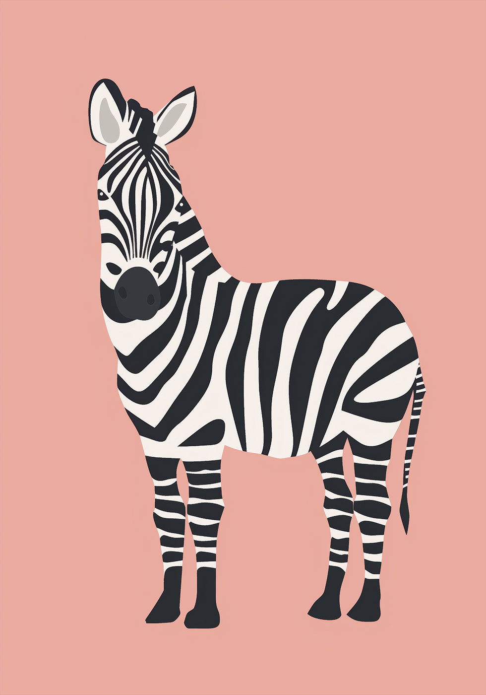 Zebra Illustration Plakat - Posterbox.dk