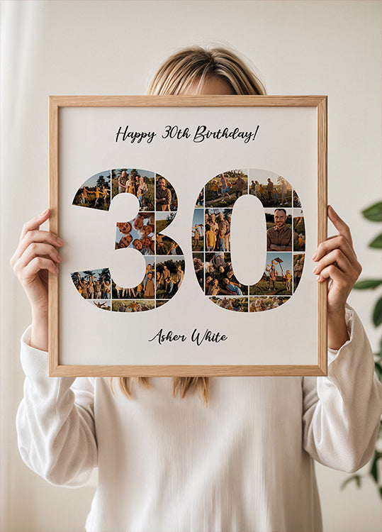 30th Birthday Photo Collage Personal - Posterbox