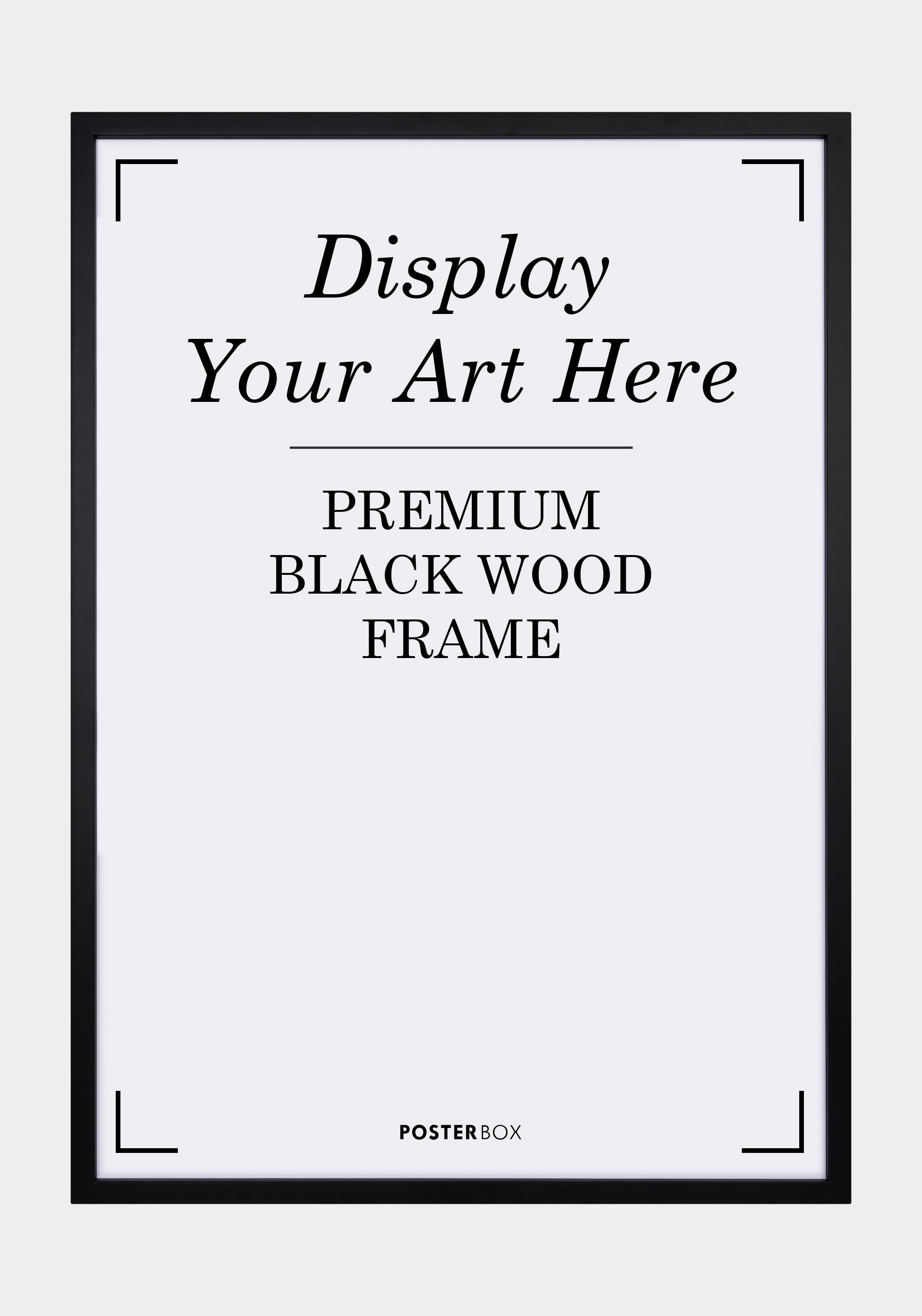 Premium Wood frame Nielsen Black Plakat