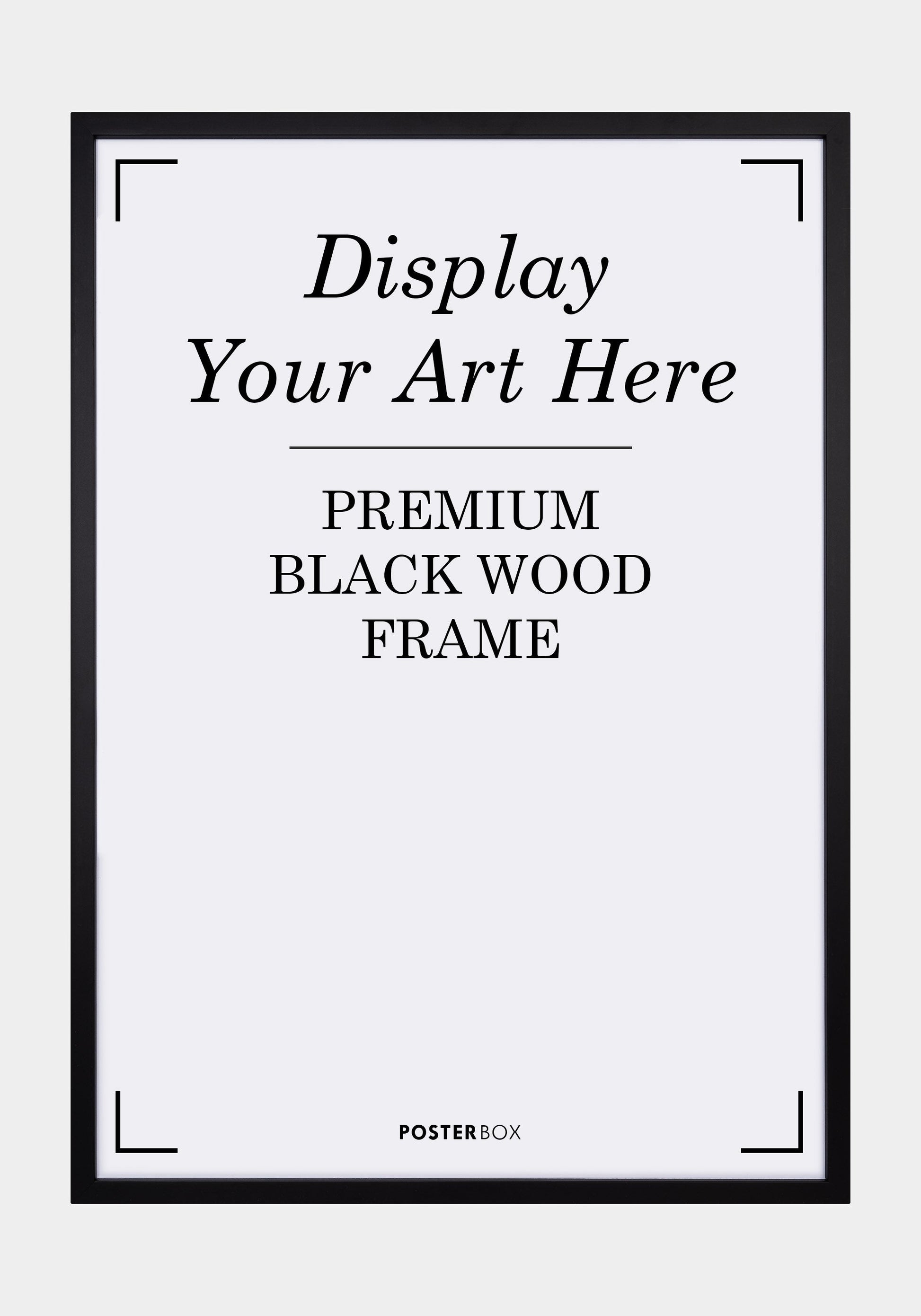 Premium Wood frame Nielsen Black Plakat