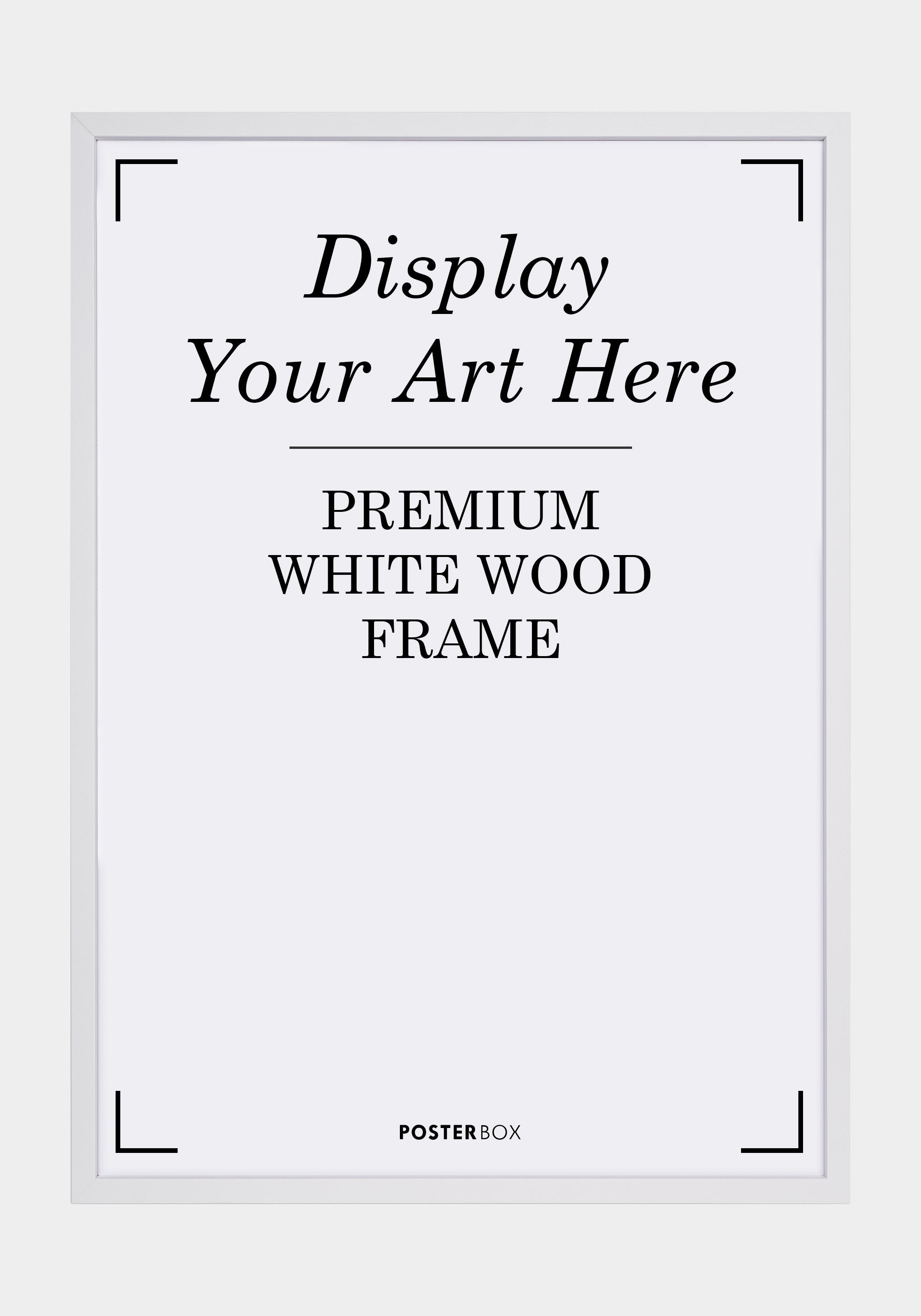 Premium Wood frame Nielsen White Plakat