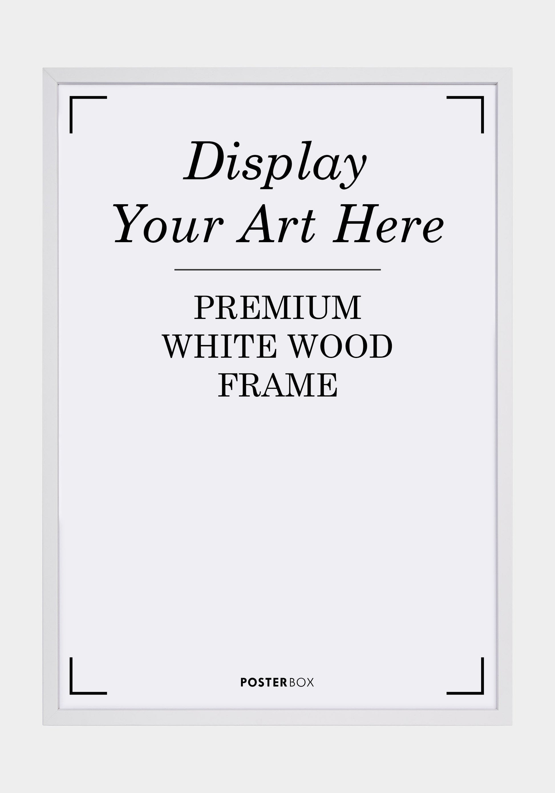 Premium Wood frame Nielsen White Plakat